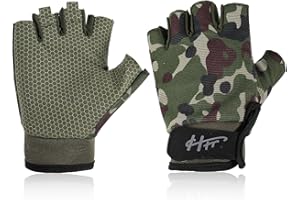 PTWOLA Fingerless Gloves Fishing Gloves Paddling Glove Sailing Glove Rowing Kayak Water Sports-gloves for Men Women Training Cycling Workout Gym Fitness Pull Up