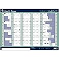 Collins Debden Colplan 2024 Diary A1 Yearly Wall Calendar Planner - Business Planner and Organiser - January to December 2024 Diary - Whole Year - CWC9-24 Blue/Green