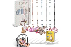 BOBY´S Cup Catcher Baby 2er Pack/BPA-freie Kinderwagen Spielzeug Kette/dehnbarer Baby Cup Holder Strap/Schnullerkette für Baby Gadgets wie Trinkbecher oder Beißring als Kinderwagen Zubehör