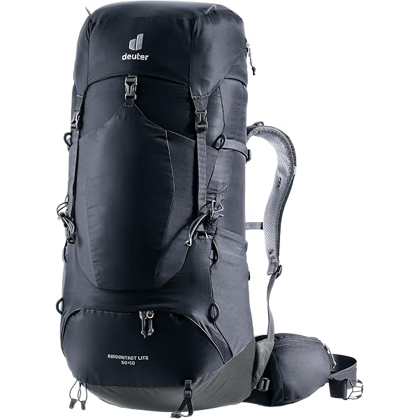 Deuter Unisex Black Trekking Lite 55+10L Rucksack with Compact and Comfortable for Day Hiking and Lightweight Treks Fashion