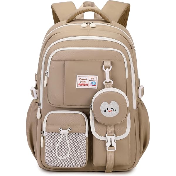 Zaino Tanou Per Scuola Elementare E Media, Leggero E Traspirante, Zaino Da Ragazza Con Portamonete, Tessuto Oxford Resistente, 24L, 31x16x45 Cm, Per Bambini 8-14 Anni
