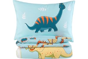 BaSaTex Baby/sängkläder för barn, 100 x 135 cm, 40 x 60 cm dinos