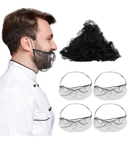 ABC White Beard Nets For Men Food Service 18'', Pack Kenya - View #8