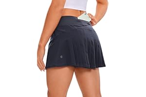 CRZ YOGA Femme Sport-Jupe de Golf Tennis Mini Skorts Short avec Poche