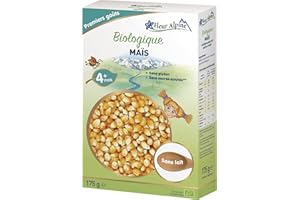 FLEUR ALPINE Céréales Bio au Maïs pour Bébé - Bouillie pour de Délicieux Petits Déjeuners | Céréales sans Gluten Nutritives et Faciles à Préparer 4 Mois et Plus sans Sucres Ajoutés | 7 Portions
