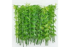 Attuslla Bambù Modello Alberi, Plastica Verde Alberi di Bambù per Il Modello di Costruzione, Casa Paesaggio in Miniatura, Progetto Diorama di Forme di Terra, 50 Pz, 12cm