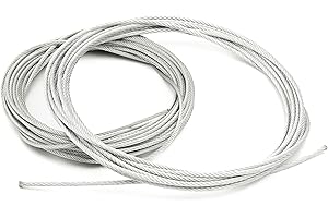 Alfa Logistik Cave Acciaio 10mm Diametro 5m Lunghezza Estremità Libere Della - Cavi Acciaio - Fune Acciaio - Fune Metallica - Corda in Acciaio