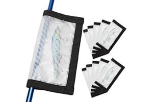 MOPHOEXII Fishing Lure Wraps 4-10 Pack Durable Clear PVC Lure Wrap for Fishing Rod Saltwater Hook Covers,Keeps Children, Pets and Fishermen Safe from Sharp Hook