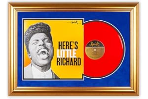 SOOBSOO Schallplatten Rahmen - Velvet-1 - LP-Cover und Vinyl Bilderrahmen mit Doppel-Passepartout für 1er-, 2er und 3er LPs