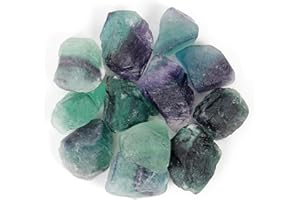 ORIENTREA Fluorita en Bruto, 500g Fluorita Piedra Natural, Minerales en Bruto, Piedras Energeticas de Fluorita, Gemas de cristal en bruto para curación y decoración