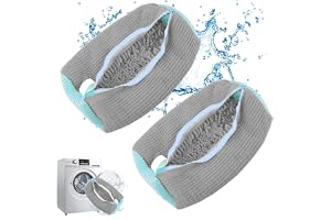 LCHYI Shoe Wash Bag 2 Pack - 360° Omni-directional for All Shoe Types and Sizes (2, Gray)