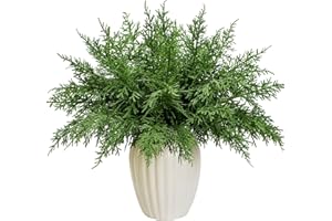 Donfulily 30Pcs Christmas 3D Artificial Pine Branches 12.6 Inch Real Touch Faux Cedar Stems Evergreen Foliage Fake Greenery Sprigs for Vase DIY Crafts Wreath Garland Holiday Home Decor (30, Green)