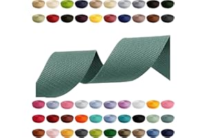 CARTONARE Gurtband 2m 5m 10m 50m, 50 Farben, Breite 10mm 15mm 20mm 25mm 30mm 40mm 50 mm Taschengurt Polypropylen Ideal für DIY-Projekte, Handarbeiten & Outdoor (773) Dunkel Salbeigrün, 25mm x 2m