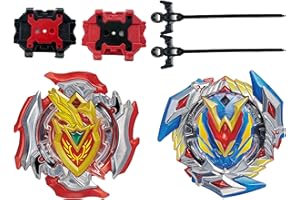 Gytobytle 2in1 Bey Peonzas Metal Fusion Blade Conjunto de Peonza Juguetes, with Launcher Asas