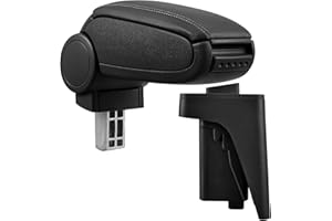 ARTIST UNKNOWN Mittelarmlehne/Mittel-Armlehne mit klappbarem staufach/Mittel-konsole Leder Fahrzeugspezifisch (Farbe: SCHWARZ)