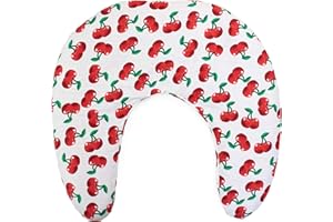 ‎GIRAFFENLAND Kirschkern Nackenhörnchen 30x33 cherry-white | Kirschkernkissen Nacken | Nackenkissen Wärmekissen