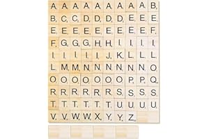 DEEDPF Puzzle 108 lettres en bois de A à Z - Artisanat, cadeau, décoration de chambre (comprend 10 pièces en blanc)