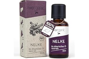 ‎NEOORGANIC NeoOrganic® Bio Nelkenöl [Premium Grade] Gewürznelkenöl - naturreines ätherisches bio Nelken Öl aus CO2 Extraktion - nelkenöl bio zum einnehmen - Nelken Duftöl Clove Oil - 30ml