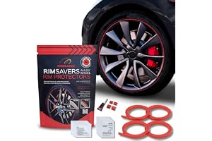 Rimsavers Röd skydd för lättmetallfälgar – för fälgar med rak kant | Passar upp till 22” x 4 hjul
