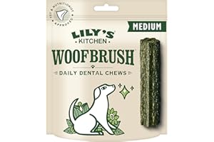 Lily's Kitchen Woofbrush Dental Chew - Natural Dental Sticks for Medium Dogs (5 Packs of 7 Chews)