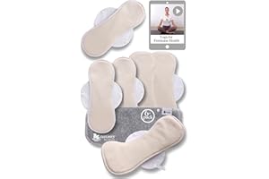 NATISSY Assorbenti Lavabili Cotone Biologico; Assorbenti Riutilizzabili 6-Pack (Taglia L+XL) PRODOTTI IN EU; Assorbenti Lavabili Flusso Abbondante Notte; per il ciclo mestruale, l’incontinenza e il dopo parto