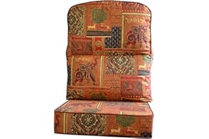 Gilda Replacement Cane Furniture DELUXE PIPED - CHAIR/SOFA/SUITE CUSHIONS ONLY Wicker Rattan Conservatory (Raj Ruby)