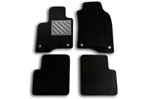 MTC AUTOMOTIVE Tappetini per Fiat Panda III dal 2012- su Misura, battitacco in gomma rinforzata, antiscivolo, bottoni di fissaggio