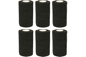 COBOX Cohesive Bandage - 6 Rolls x 10cm x 4.5m First Aid Pet Vet Wrap Bandages