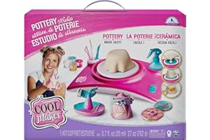 COOL MAKER - ATELIER DE POTERIE - Tour De Potier - Machine Création À L'Argile - Simplicité Sécurité - Tendance Fun Facile - Créez Vos Propres Accessoires - Jouet Enfant 8 Ans et + - Loisirs Créatifs