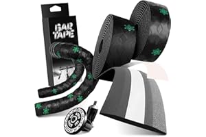 KAKVEIAI 2 pcs Ruban pour Guidon, Vélo de Route Ruban, Guidon pour vélo résistante à la déchirure, pour Bouchons D'extrémité et Bandes Adhésives incluses -Résistant à l'usure Antidérapante et Facile à Poser