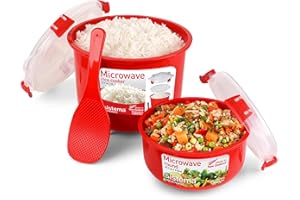 Sistema micro-ondescuiseur vapeur pour le riz (2,6 l) et Sistema micro-ondesrécipient rond pour aliments (915 ml) | Sans bisphénol A [82001]