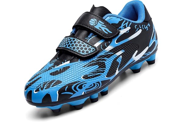 Unitysow Chaussures de Football Garçon Spike Crampons Professionnel Antidérapant Athlétisme Entrainement Chaussures de Sport Enfant Chaussures de Foot
