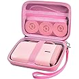Case Compatible with NIIMBOT D11 Label Maker Printer, Storage Bag for Phomemo D30 for Canon for Ivy 1/2 for HP Sprocket Mini Photo Printer & Label Paper Accessories- Holder Box Only, Pink