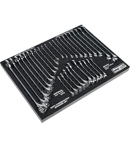 US PRO 6 Piece Super Jumbo Combination Spanner Set Wrench 33-50mm