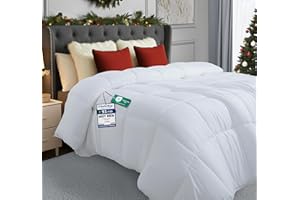 Utopia Bedding Ligero Edredón 220x230 cm, Edredon Cama 135/150, Fibra Hueca Siliconada Relleno, Nordico de Microfibra con Pestañas en Las Esquinas (Blanco)