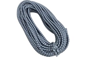 ECI Expanderseil 20 Meter Ø 8 mm elastisch Gummi Spann Seil Planenseil Gummileine Grau