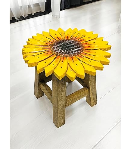 【sun flower】SINGER ビンテージ木製テーブル Beautiful Antique Wooden fold-able Side Table/end Table/Plant
