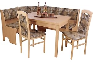 moebel direkt online Eckbankgruppe 4tlg. Dunja buche Natur - Mocca