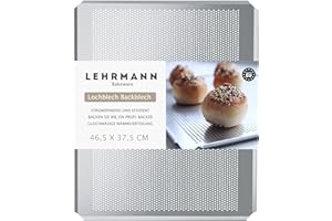 LEHRMANN GMBH LEHRMANN Plaque perforée 46,5 x 37,5 cm Plaque pour Pizza Comparable/remplaçable Four Bosch, Neff, Siemens