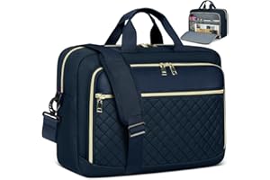 NEWHEY Sacoche pour Ordinateur Portable Femme 17.3 Pouces Grand Sac Pc Portable Housse Ordinateur Imperméable Mallette Bandoulière Sacoche Porte Document pour Travail Affaires Université