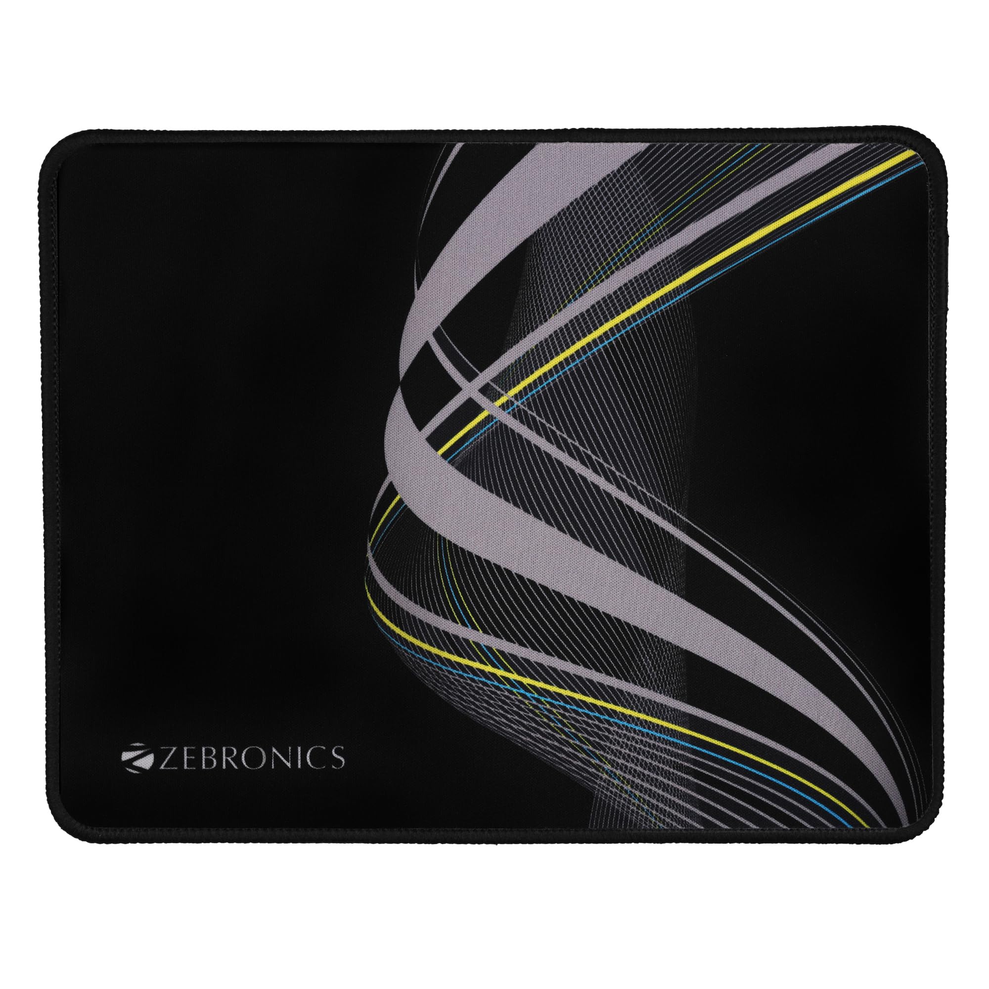 ZEBRONICS MSP-X2 Mouse Pad, Smooth Micro Fiber Cloth with Stitched Edges, 260 x 210 x 2 mm, Anti Slip Rubber Base, for Gaming, Home and Office | for All Mouse Sensors