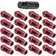 Juicemoo Wheel Accessory, Lug Nuts Red Simple Installation 20pcs Replacement for Mazda for Auto Parts
