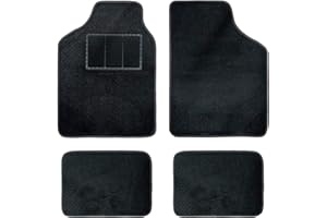 +PWR Car Parts Juego de Alfombras de Moqueta Torino para Coche Universales. 81% PVC 19% Moqueta, tamaño 65x45 cm / 33x45 cm. Protegen el Suelo Original del vehículo.D6