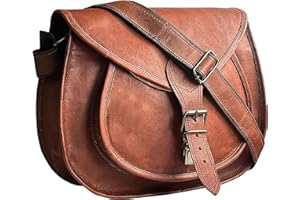 RUSTIC TOWN Leather Crossbody Satchel Bag Vintage Purses Handbags for Women