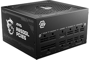 MSI MAG A850GL PCIE5 Bloc d'alimentation, 850W 80 Plus Gold, Entièrement Modulaire, ATX 3.0, Supporte GPU PCIe 5.0, Ventilate