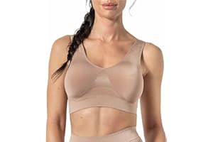 Risalti Soutien Gorge sans Armature, Brassiere Sport Femme Bretelle Large - Soutiens-Gorge Femme, Brassière Femme en Microfibre, sous Vetements Feminins sans Coutue - Made in Italy