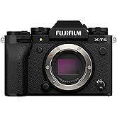 Fujifilm X-T5 Fotocamera Digitale Mirrorless 40MP (HR 160MP), solo corpo, Sensore X-Trans CMOS 5 HR, IBIS, Filmati 6.2K 30p, 