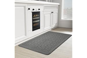 COLOR&GEOMETRY Tappeto per Cucina 60 x 100 cm, Passatoia Cucina Antiscivolo Lavabile, Tappetino Cucina Assorbente e Durevole per Cucina, Sala da Pranzo, Lavanderia (Grigio)