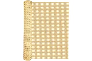 ALLINKIT 60x 200CM Wiener Geflecht,Wasserdicht Kunststoff PE Rattan Gurtband,Schimmelfest Handgemachtes Rattan Möbeldekoration,DIY Wabengeflecht Stuhlflechtrohr,Cane Webbing Rattan Roll