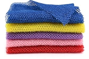 Bekecidi 5 Piezas Esponja Exfoliante Corporal Africana Esponja de Baño Larga Esponja Corporal Africana para el Cuerpo Esponja Red Africana Piel Más Suave para Mujeres Hombres Ducha, 5 Colores